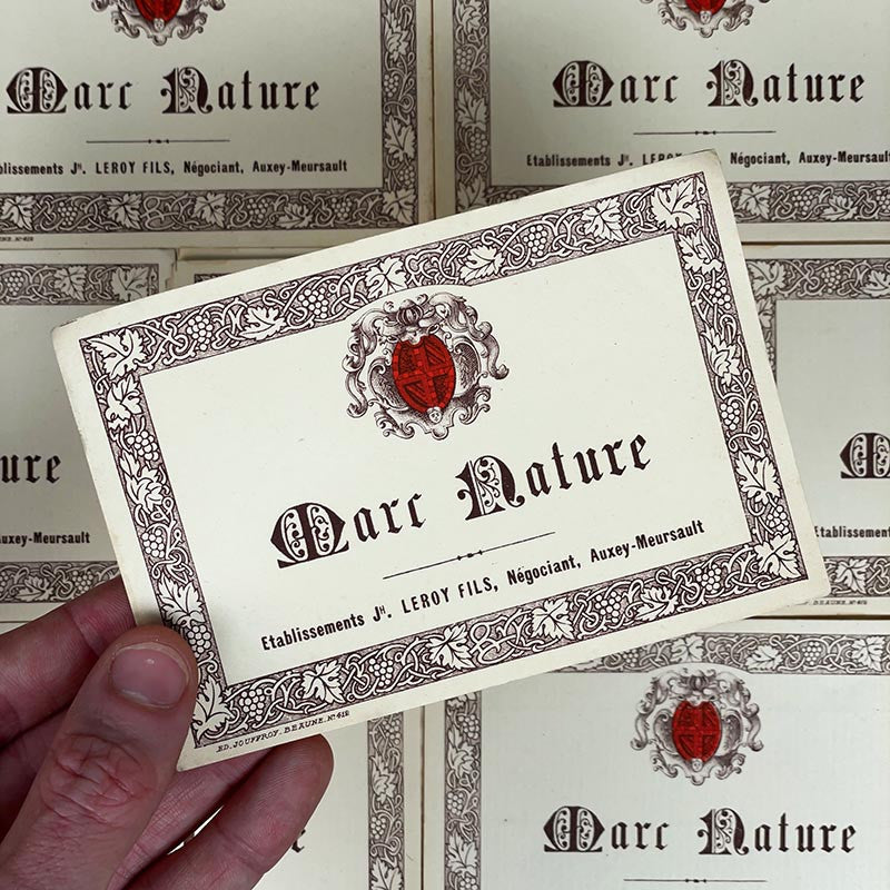 Marc nature leroy vin alcool étiquette ancienne bistrot bar imprimerie 1920 1930