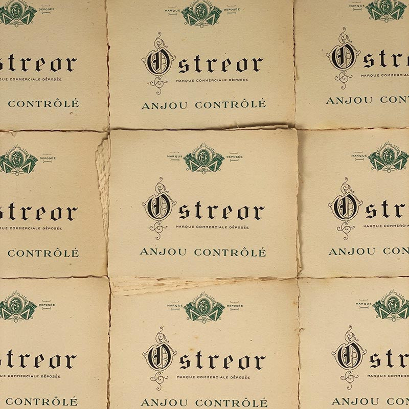 étiquette de vin ancienne ostreor récolte illustration vignoble 1900 1910 1920 vintage