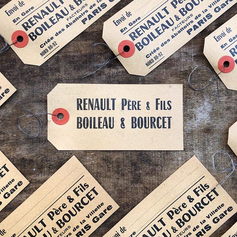 étiquette ancienne papier livraison renault criée des abattoirs de la villette paris gare boucherie ancien vintage 1950