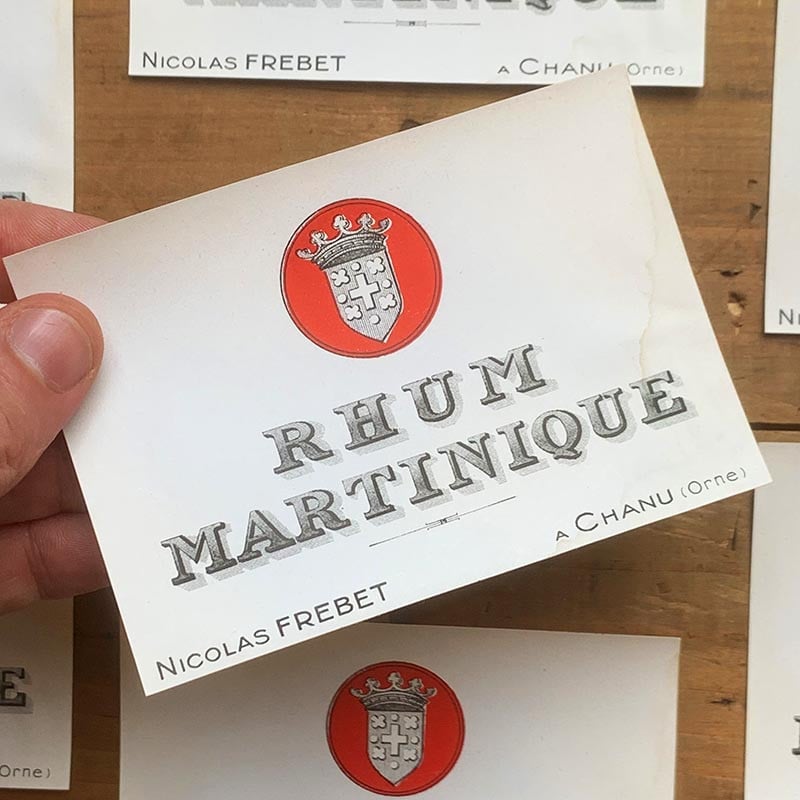 Etiquette Rhum Martinique 1920