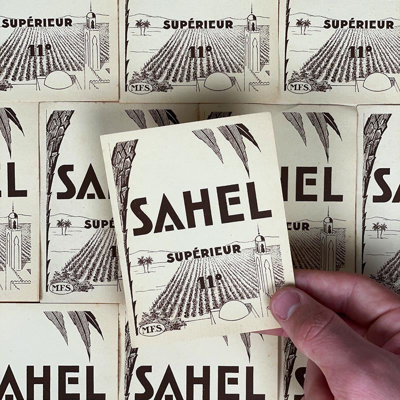 sahel supérieur 11 degrès vin alcool étiquette ancienne bistrot bar imprimerie 1920 1930
