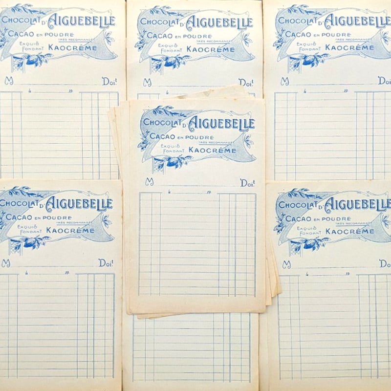 Aiguebelle Chocolate Invoice 1930