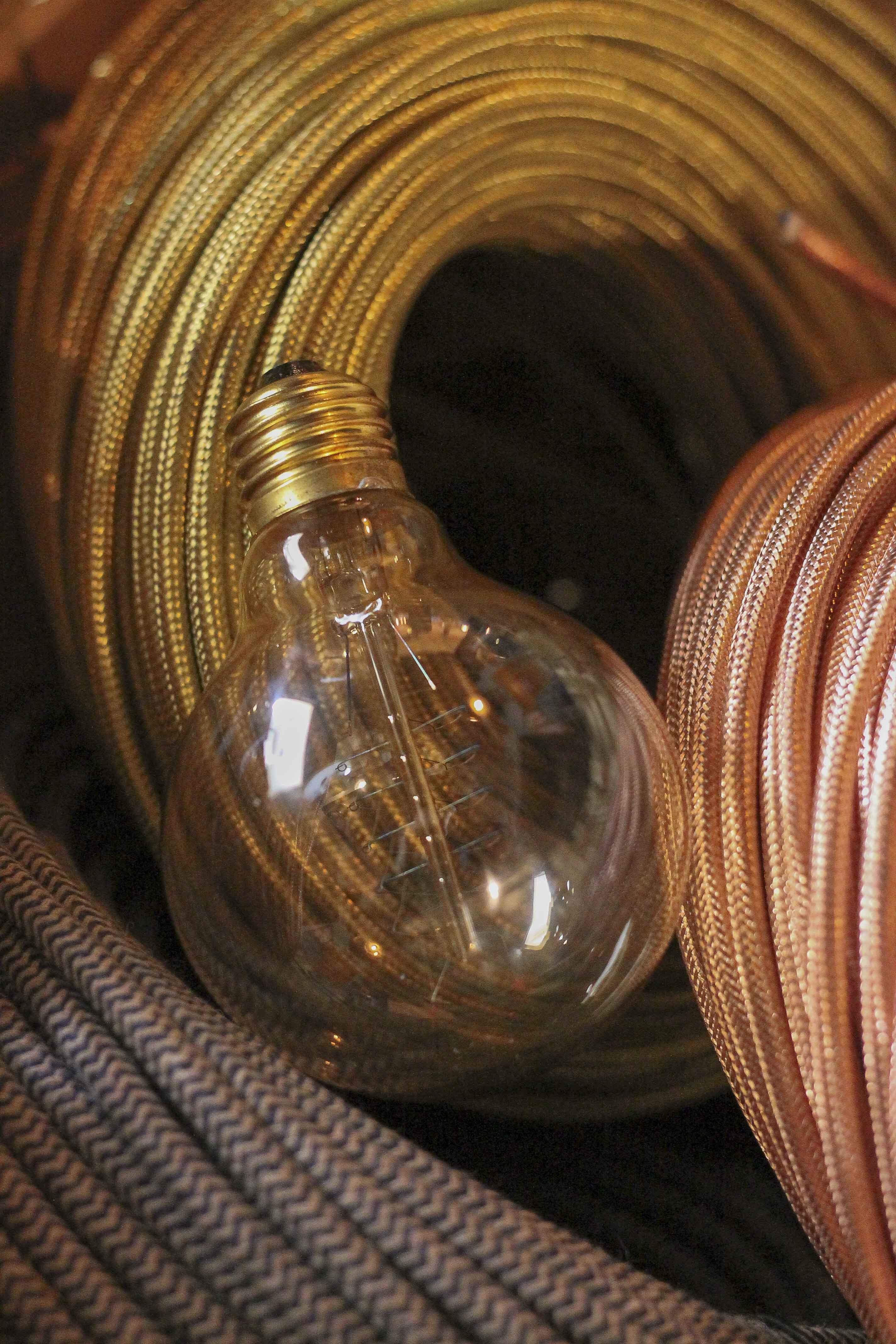 ampoule filament carbone e27 électricité quincaillerie lampe spirale 30w