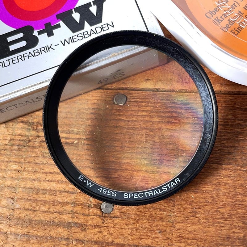 filtre photo créatif ancien b+w bw vintage 1970 1980 arc en ciel spectre spectralstar 49mm 55mm