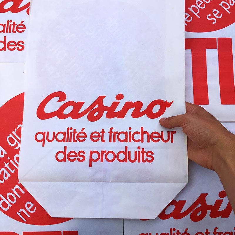 sachet casino rtl radio grand papier ancien vintage épicerie 1960