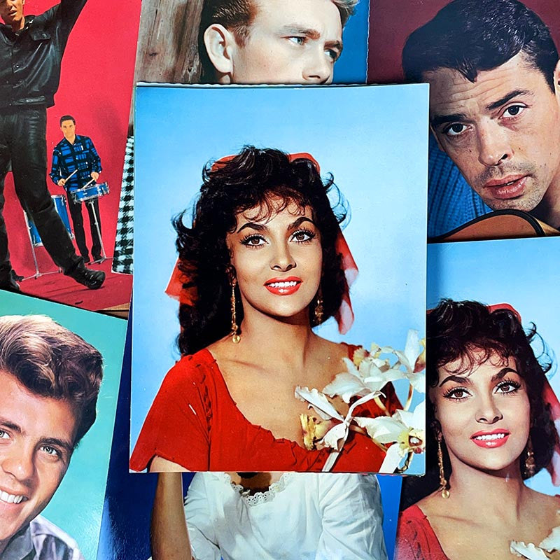 photo grande ancienne vintage vedette star de cinéma américaine hollywood 1950 1960 couleur