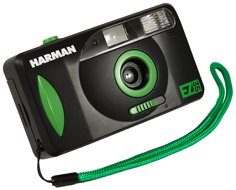 Harman EZ 35 EZ35 motorisé Camera Appareil 35mm réutilisable flash 400 Iso argentique Vintage