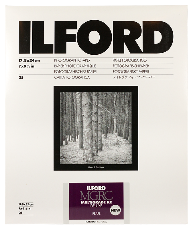 ilford mgrc multigrade V 5 perlé 18 24cm 25 feuilles deluxe rc résine couchée tirage papier argentique noir et blanc