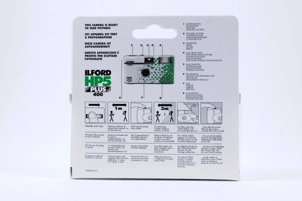 appareil photo jetable ilford hp5 noir et blanc 27 poses photos flash argentique