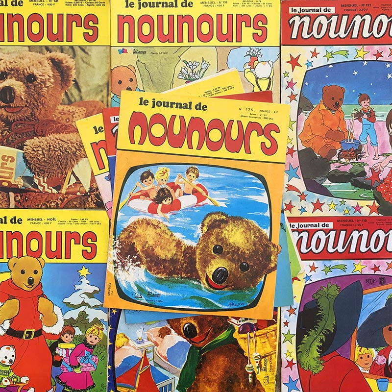 journal de nounours ancien vintage exemplaire 1980 1981