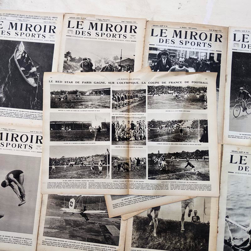 journal le miroir des sports photo sportif ancien vintage papier illustré illustration exemplaire numéro 1920 1921 1922