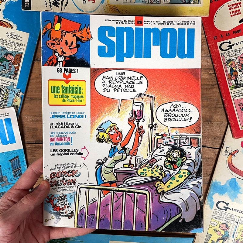 journal de spirou magazine revue bande dessinée ancien vintage exemplaire 1960 1970