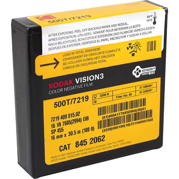 kodak vision 3 16mm film cinéma caméra ancienne vintage 500T 7219 couleur négatif 100 feet 30.5m
