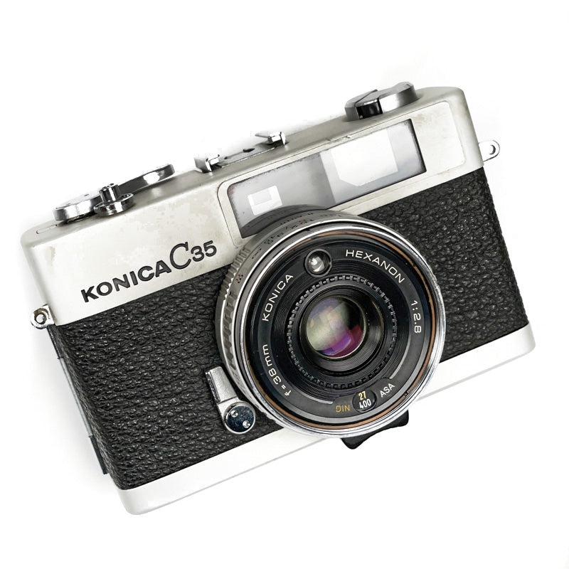 konica c35 automatic compact hexanon 38mm 2.8 télémètre rangefinder 35 135 24x36 film argentique pellicule photographie photo platy