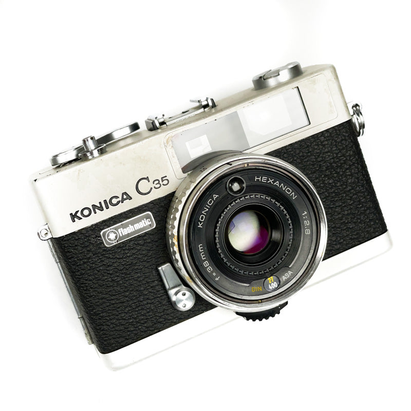 konica c35 flashmatic compact hexanon 38mm 2.8 télémètre rangefinder 35 135 24x36 film argentique pellicule photographie photo platy