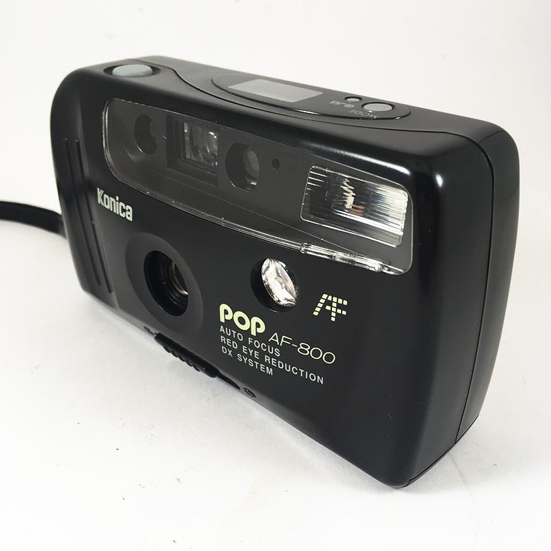 konica pop noir ancien vintage automatique af 800 point and shoot flash