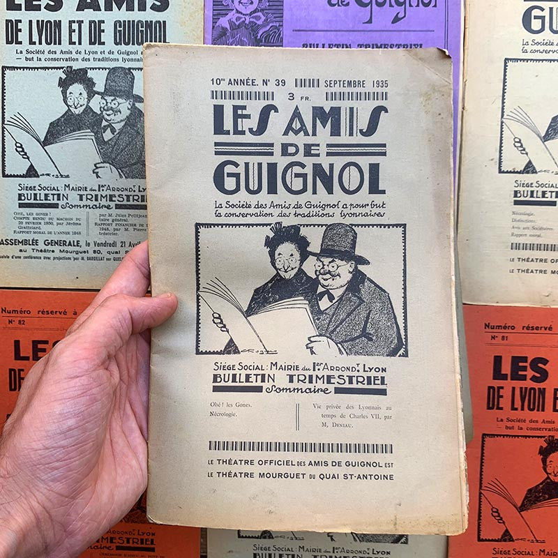 revue bulletin les amis de lyon et de guignol trimestriel illustration journal illustré marionnette ancien ancienne 1930 1940
