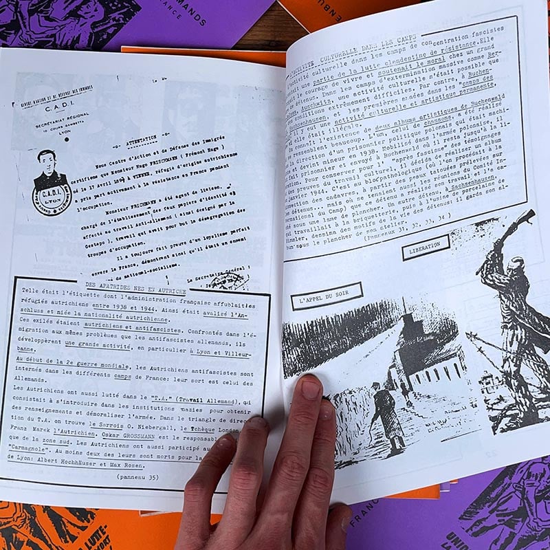livret feuillet livre exposition résistance allemande durant la seconde guerre mondiale 1939 1945 1985