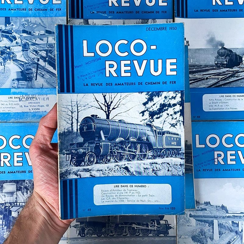 journal revue magazine locomotive loco-revue train ancien vintage illustration exemplaire numéro 1950 1951
