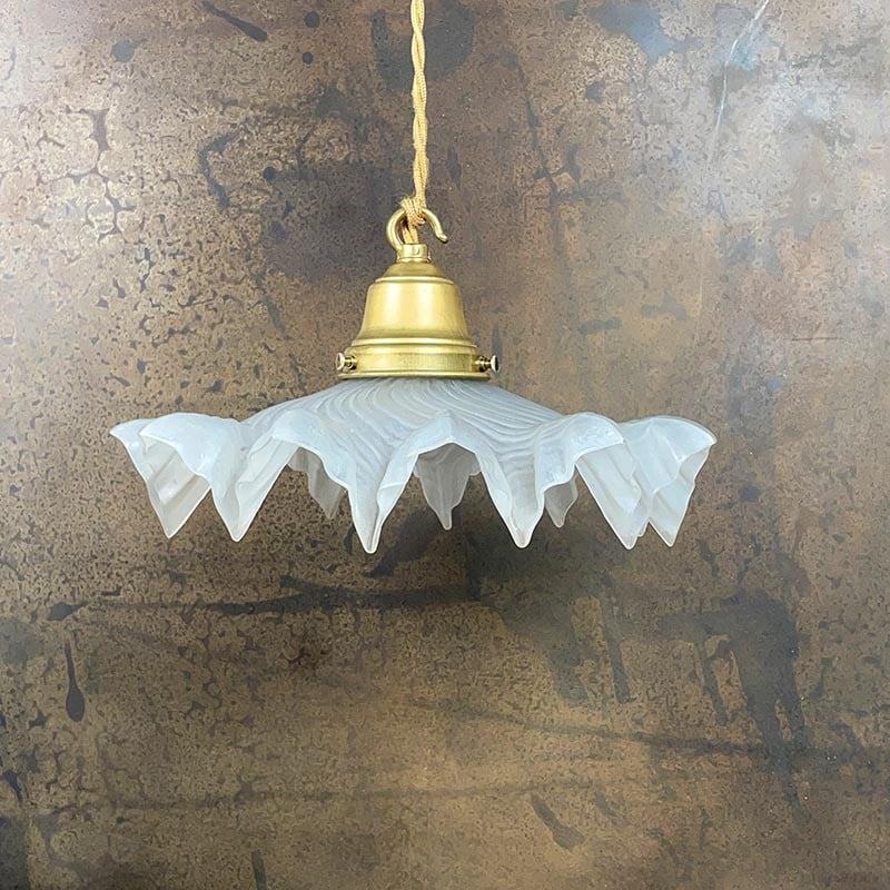 1930s Vintage Scalloped Light Fixture