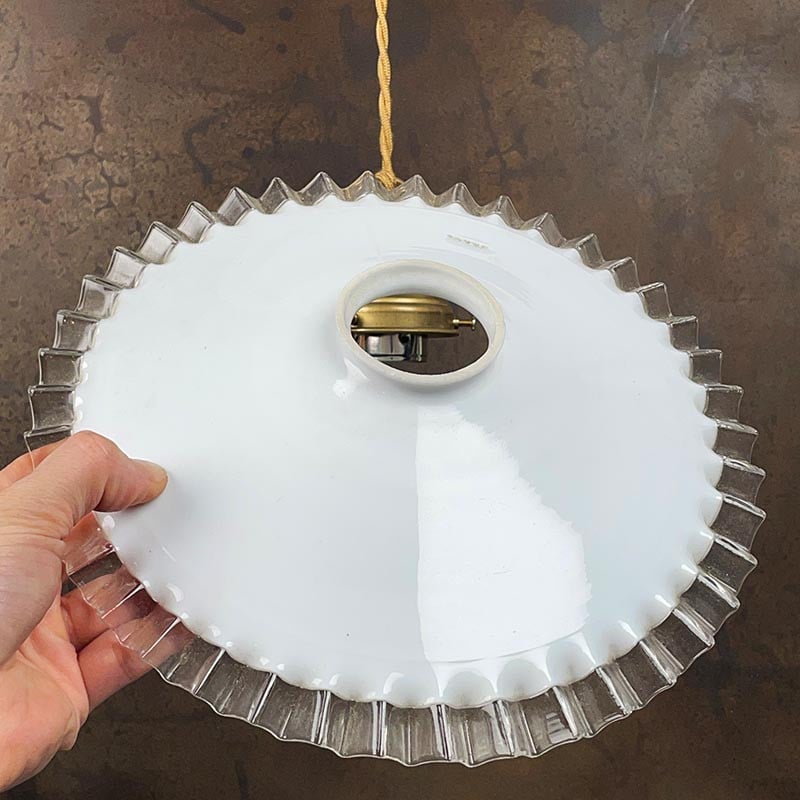 Luminaire Vintage Dentelle Blanche 1930