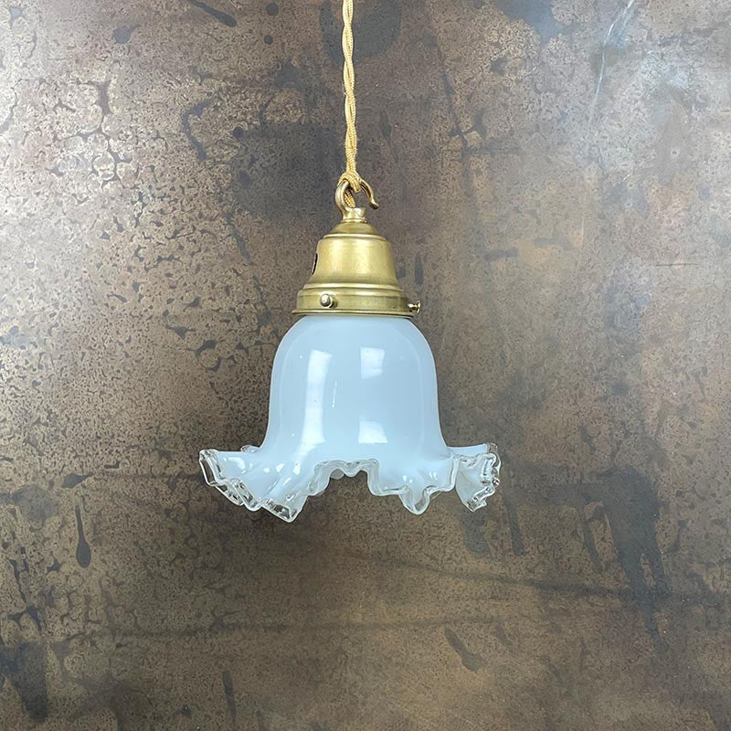 Luminaire Vintage Tulipe Blanche 1930