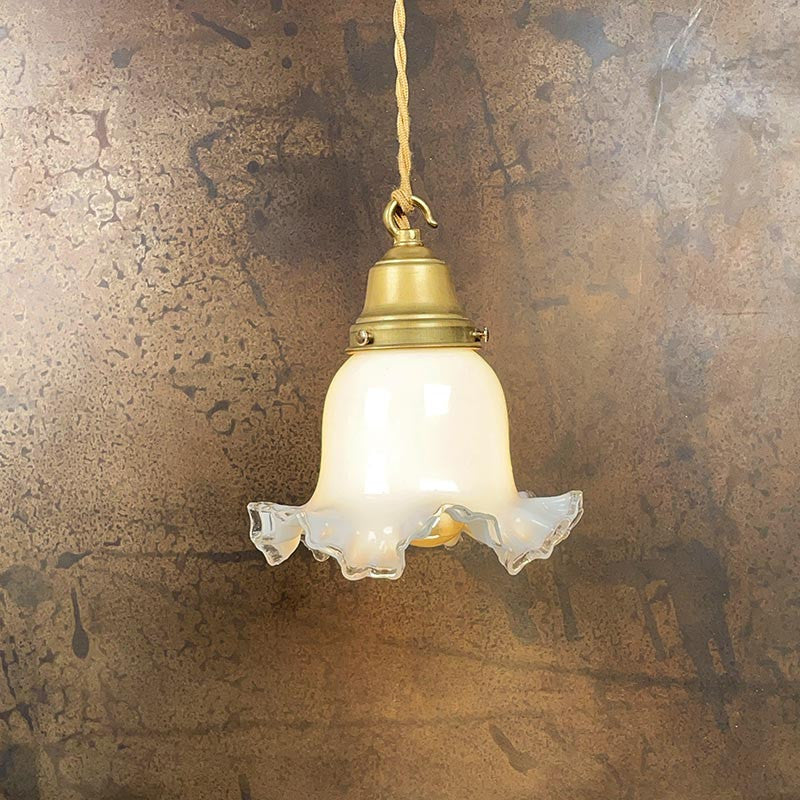 Luminaire Vintage Tulipe Blanche 1930