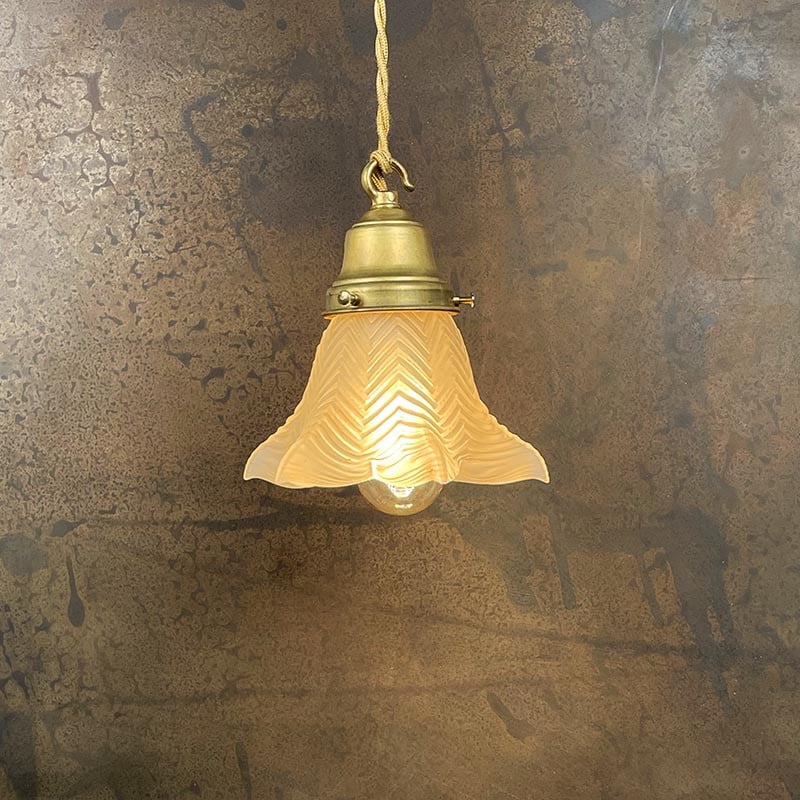 Luminaire Vintage Tulipe Opaque 1930