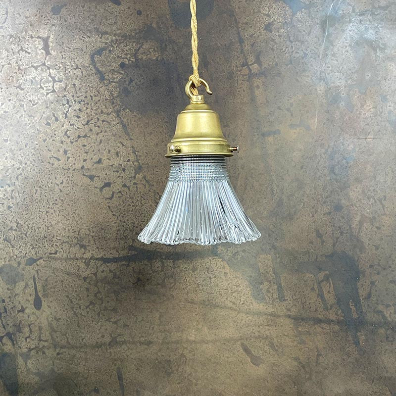 Luminaire Vintage Tulipe Striée 1930