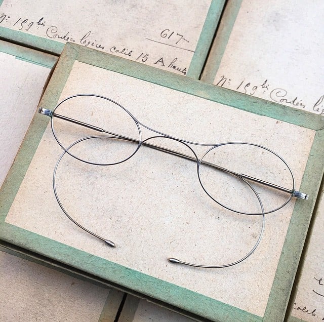 lunette ancienne métal XIX ème 1880 1870 titane paladium vue soleil solaire anatole retro