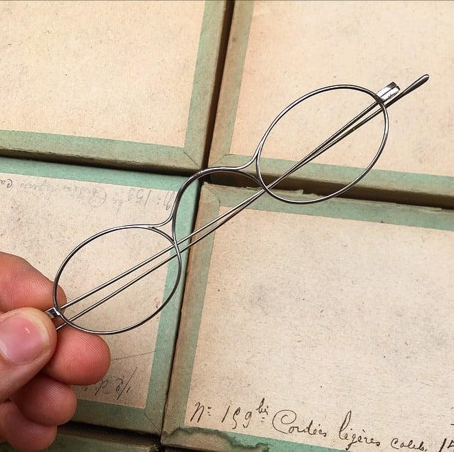 lunette ancienne métal XIX ème 1880 1870 titane paladium vue soleil solaire aristide retro