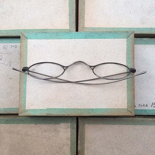 lunette ancienne métal XIX ème 1880 1870 titane paladium vue soleil solaire aristide retro