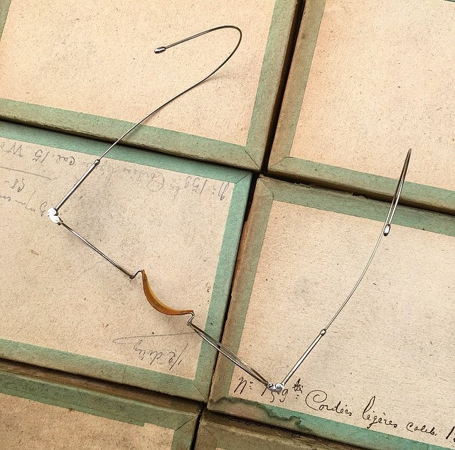 lunette ancienne métal XIX ème 1880 1870 titane paladium vue soleil solaire edgar retro large grande écaille