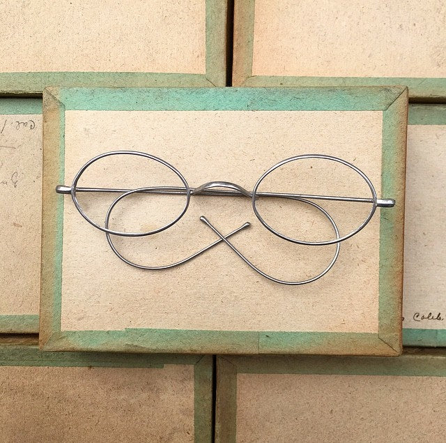 lunette ancienne métal XIX ème 1880 1870 aluminium vue soleil solaire émile retro nez haut