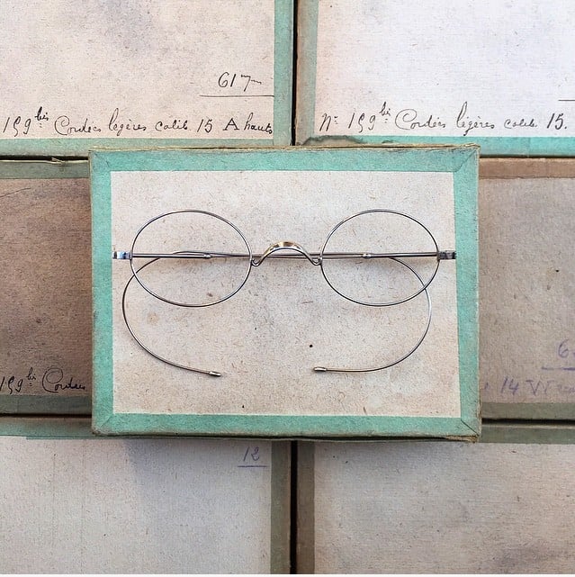 lunette ancienne métal XIX ème 1880 1870 titane paladium vue soleil solaire ernest retro