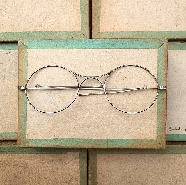 lunette ancienne métal XIX ème 1880 1870 titane paladium vue soleil solaire victor retro pliable