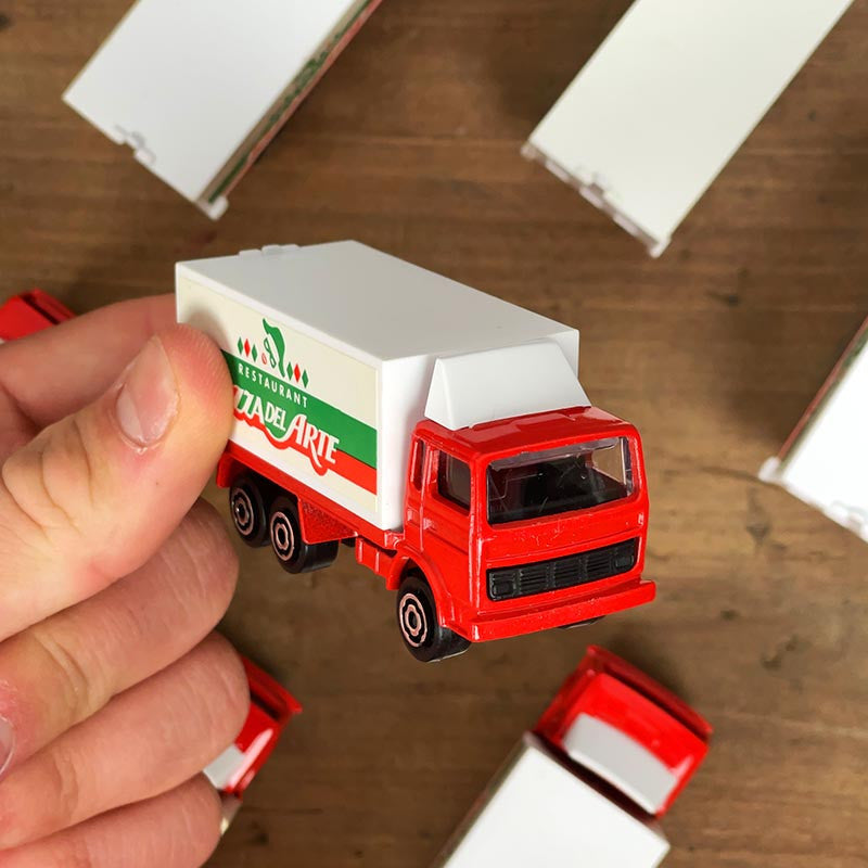 voiture miniature camion ancienne pizza del arte fabriqué en france 1990 1980