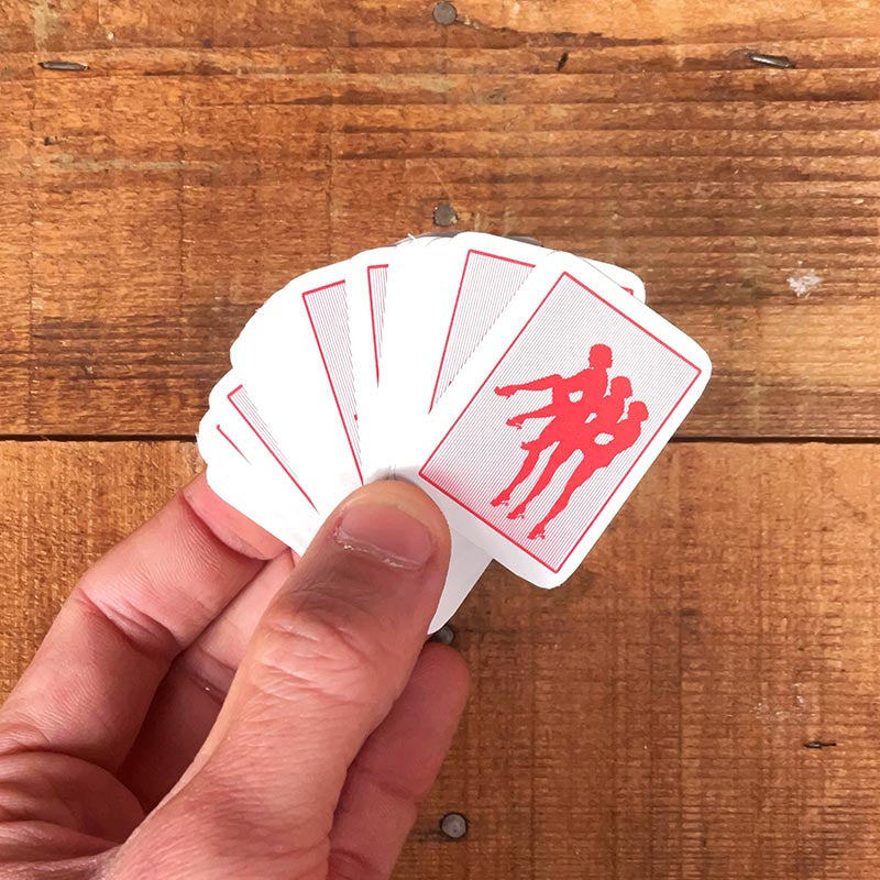 Mini jeu de 32 cartes érotiques femmes nues honk-kong 1980 1990 fête forraine stock ancien