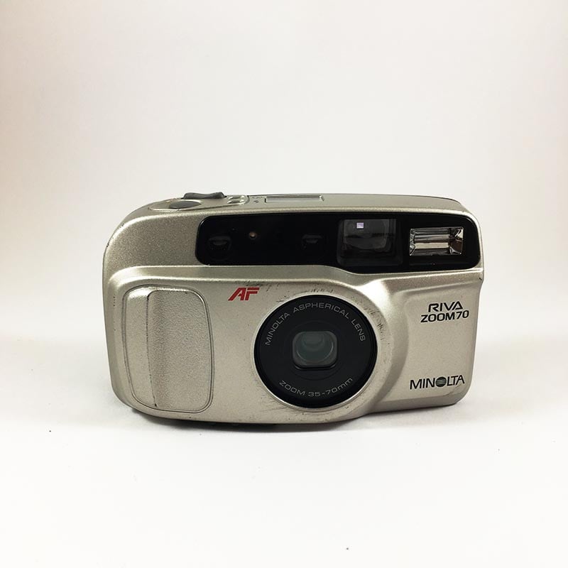 minolta riva af zoom 70 point and shoot ancien vintage 35-70mm argentique 1998 compact camera