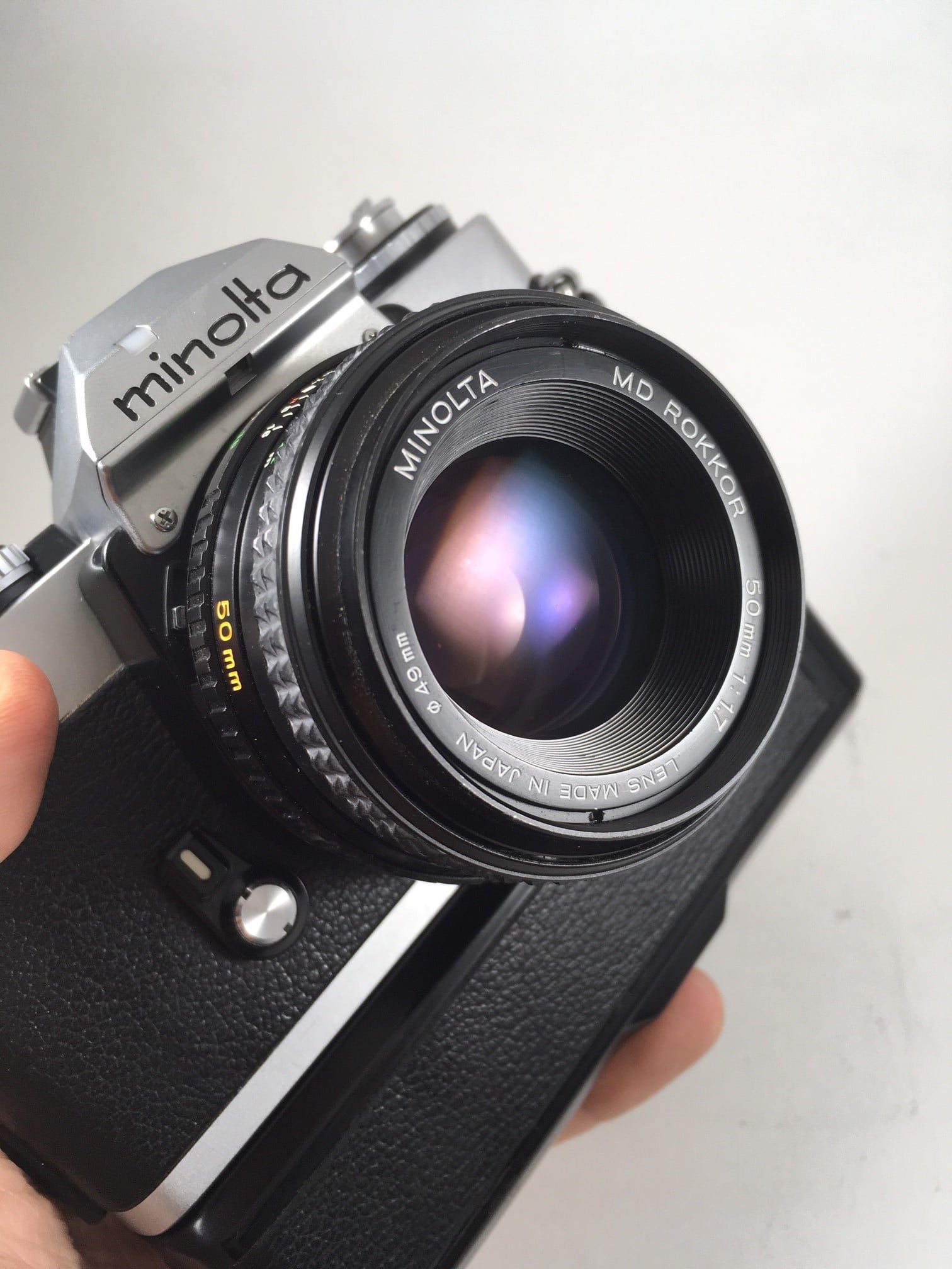Minolta XD7 Winder & Rokkor 50mm 1.7