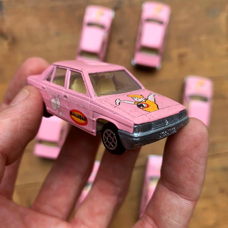voiture miniature ancienne norev 1986 renault 9 minijet malabar rose fabriqué en france 1980