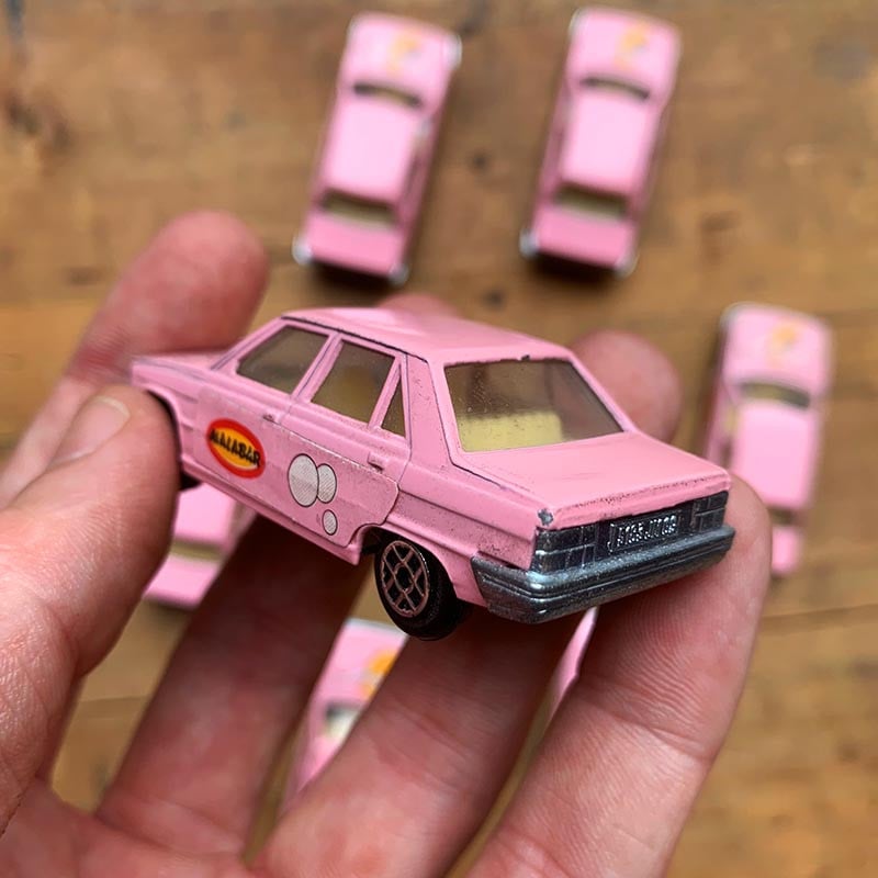 voiture miniature ancienne norev 1986 renault 9 minijet malabar rose fabriqué en france 1980