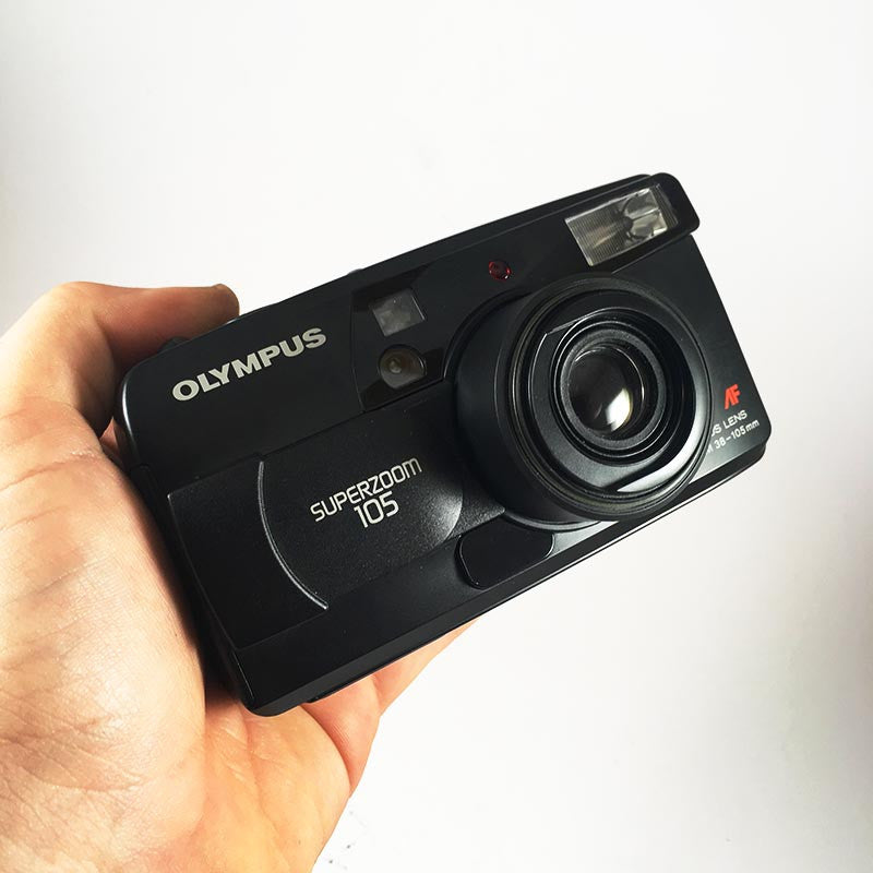 olympus af superzoom 105r zoom point and shoot ancien vintage 38-105mm argentique 1999 compact camera boite box
