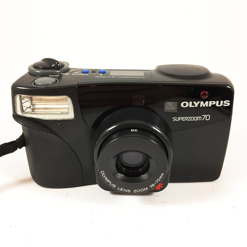 olympus af superzoom 70 zoom point and shoot ancien vintage 38-70mm argentique 1993 compact camera boite