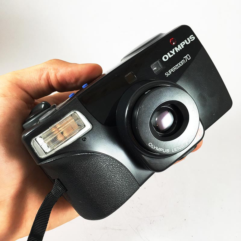 olympus af superzoom 70 zoom point and shoot ancien vintage 38-70mm argentique 1993 compact camera boite