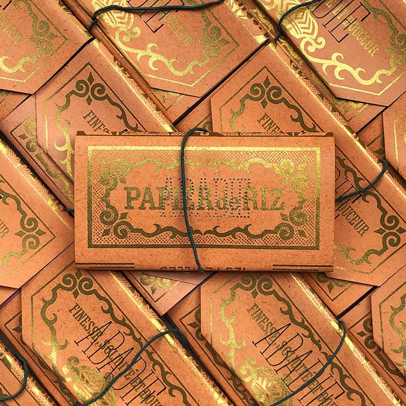 papier feuille a rouler cigarette Abadie orange papier de riz ancien vintage 1930 tabac