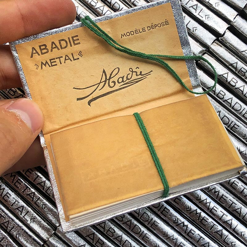 papier feuille a rouler cigarette Abadie métal ancien vintage 1930 tabac