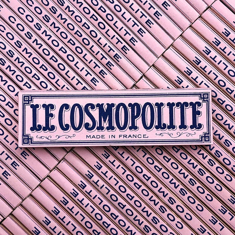 papier feuille a rouler cigarette le cosmopolite rose c pradon 45 rue maubeuge ancien vintage 1890 1900 tabac
