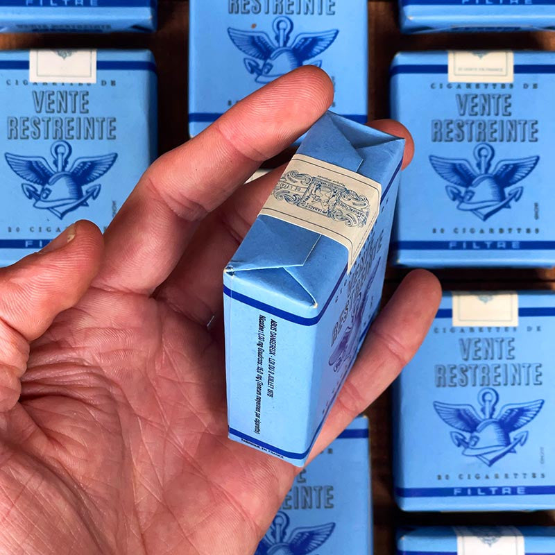 paquet de tabac filtre cigarette troupe troupes militaire armée fumeur 1976 1980 ancienne ancien vintage