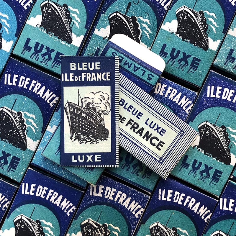 paquet de lames de rasoir anciennes barbe barbier acier ancien 1940 1950 Ile de France Luxe Bleue